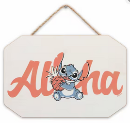 Disney - Wooden Sign - Stitch Aloha 9"x6"