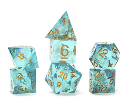 Sirius - Dice - Aqua Fairy Sharp 7-Dice RPG Set