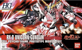 Bandai - Universal Century - RX-0 Unicorn Gundam Destroy Mode Full Psycho-Frame HG 1/144 Scale Model Kit