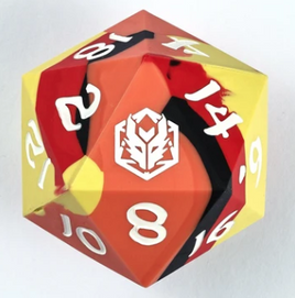 Hymgho - 55mm Chonk Rubber Silicon d20: The Fire Ball