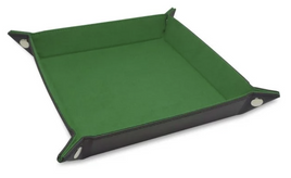 BCW - Dice Tray - LX Leatherette Square Dice Tray - Grass Green