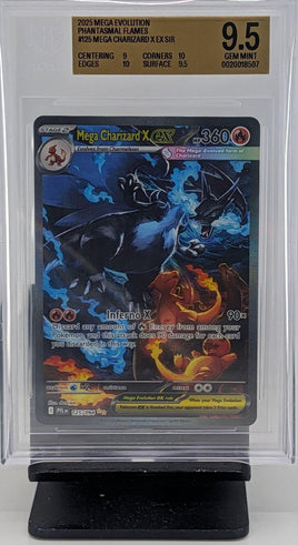Graded Pokemon - Mega Charizard X EX SIR #125 Beckett 9.5 GEM MINT