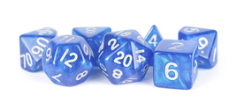 Fanroll - Stardust: Blue with Silver Numbers RPG Dice Set