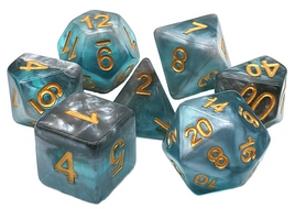 Old School Dice - Gradients: Cold Steel RPG Dice Set