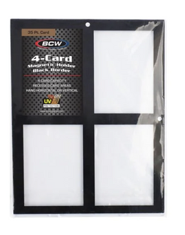 BCW - 4-Card Magnetic Holder Black Border