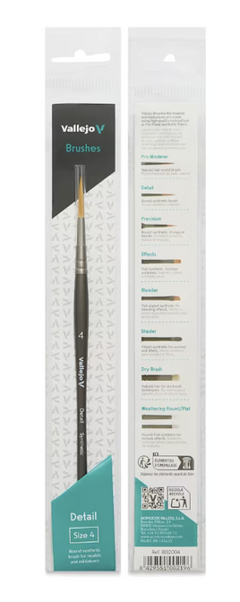 Vallejo - Precision No. 4 Round Synthetic Brush