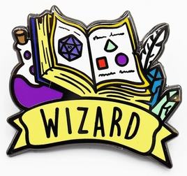 Foam Brain Games Enamel Pin - Banner Class: Wizard