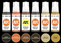 AK Interactive - Skin and Leathers 3Gen Acrylics Colors Set AK11613