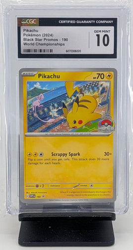 Graded Pokemon - Pikachu Black Star #190 CGC 10 GEM MINT