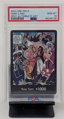 Graded One Piece - Don!! OP-07 Alternate Art PSA 10 GEM MT