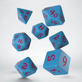 Q Workshop - Classic Runic: Blue & Red RPG Dice Set
