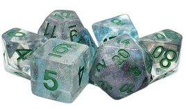 Old School Dice - Luminous: Blue Moon RPG Dice Set