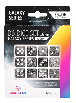 Gamegenic - Galaxy Series: Moon 16mm D6 Dice Set