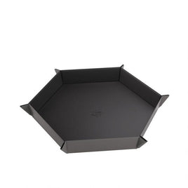 Gamegenic - Dice Tray - Magnetic Hexagonal XL Gray & Black 271mm x 271mm Reversible