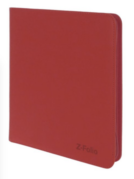 BCW - 12-Pocket Side-Load Zippered Z-Folio LX - Red 480 Capacity