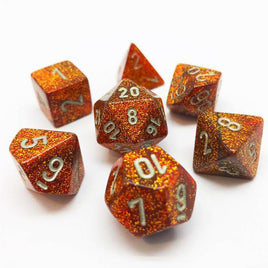 Chessex - 27503 - Glitter Gold/silver Polyhedral 7-Dice Set