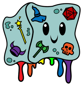 Foam Brain Games Enamel Pin - Gelly Cube Pride: Rainbow