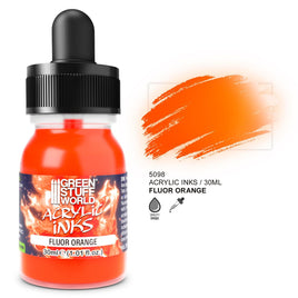 Green Stuff World - Acrylic Inks: Fluorescent Orange