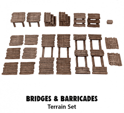 Monster Scenery - Bridges & Barricades Pre-painted Scenery Set