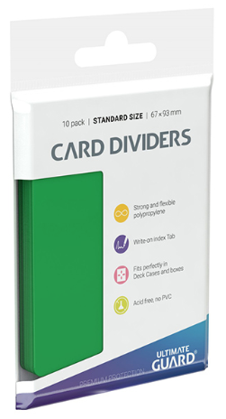 Ultimate Guard - Card Dividers - Green STD Size 10ct