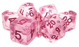Old School Dice - Luminous: Pink Planet RPG Dice Set