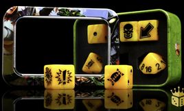Baron of Dice - Bloody Football: Twilight Spiked Football Dice Set