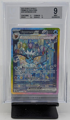 Graded Pokemon - Vaporeon ex SIR #149 Beckett 9 MINT