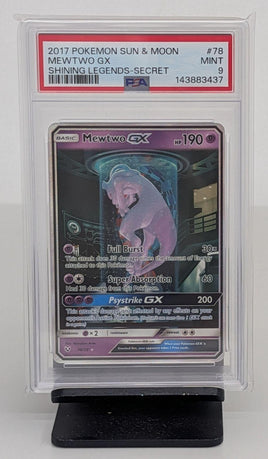 Graded Pokemon - Mewtwo GX SR #78 PSA 9 MINT