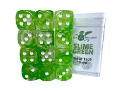 Roll 4 Initiative - Dice - Slime Green 12d6 Set 18mm