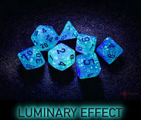 Chessex 27575 - Borealis Light Green/gold Luminary Polyhedral RPG Dice Set