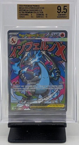 Graded Pokemon - Mega Charizard X EX #023 Beckett 9.5 GEM MINT