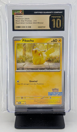 Graded Pokemon - Pikachu #214 Black Star CGC 10 PRISTINE
