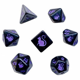 Black Oak - Dice - Kitty Clacks: Magic 7-Dice RPG Set