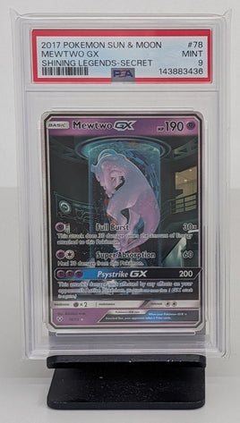 Graded Pokemon - Mewtwo GX SR #78 PSA 9 MINT