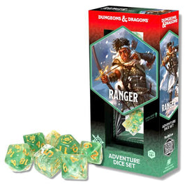 Sirius - Dice - D&D Ranger White & Green Adventure Dice Set