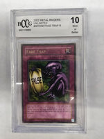 Graded Card - Yu-Gi-Oh - Fake Trap Unlimited MRD-056 BCCG 10