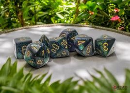 Chessex - Dice - 22415 Scarab Jade & Gold Mega-hedral 7 pc Set