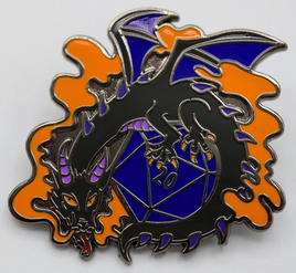Foam Brain Games Enamel Pin - Dice Dragons: Smoke