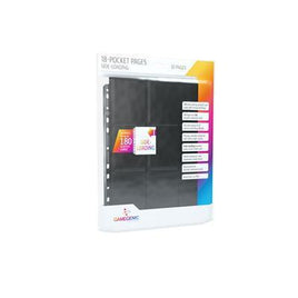 Gamegenic - 9-Pocket Side Loading Binder Page 10ct Black