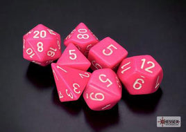 Chessex - 25444 - Opaque Pink/white Polyhedral 7-Dice Set