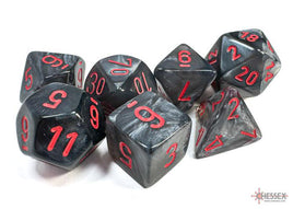 Chessex 27478 - Velvet Black/red Polyhedral RPG Dice Set