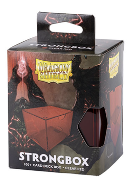 Dragon Shield - Strongbox Clear Red 100+ Card Deck Box