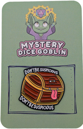 Mystery Dice Goblin Enamel Pin - Don't Be Suspicious