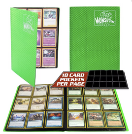 Monster - 9-Pocket Monster Binder - Holographic Green 360 Capacity