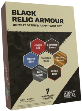 Army Painter - Warpaint Fanatic Black Relic Armor Combat Se7ens Paint Set