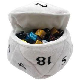 Ultra Pro - Plush - D&D d20 Dice Bag - White & Black