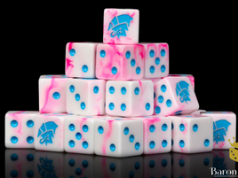 Baron of Dice - Alien Pink Ravagers 16mm Square Corner d6 Set