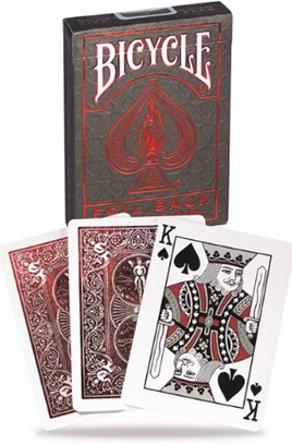 USPCC - Playing Cards - Bicycle Foil Back Crimson Metalluxe