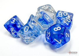 Chessex 27466 - Nebula Dark Blue/white Polyhedral RPG Dice Set