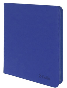 BCW - 12-Pocket Side-Load Zippered Z-Folio LX - Blue 480 Capacity